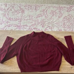Hollister Maroon Cropped Women's Sweater
